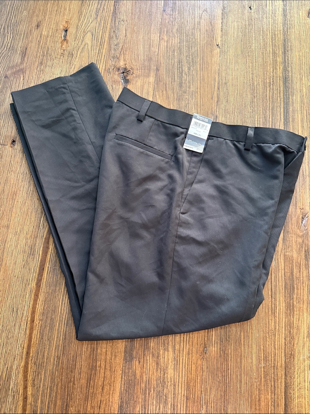 Kenneth Cole Black Men's Dress Pants - Tailored Flat Front